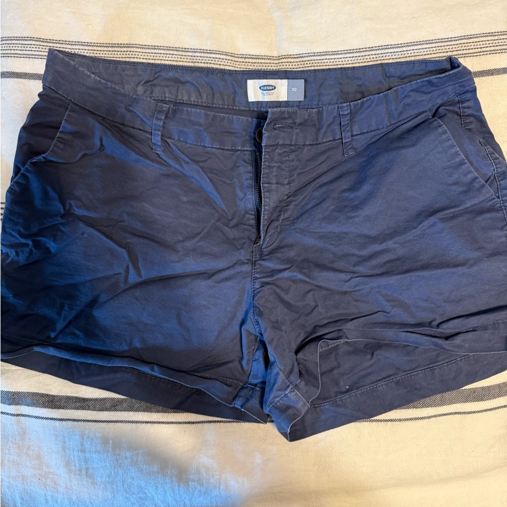 Old Navy Blue Bermuda Shorts Classic Cotton Blend